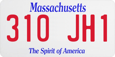 MA license plate 310JH1