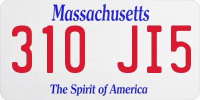 MA license plate 310JI5