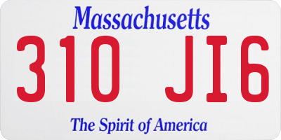 MA license plate 310JI6