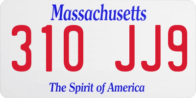 MA license plate 310JJ9
