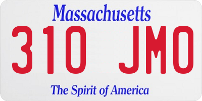 MA license plate 310JM0