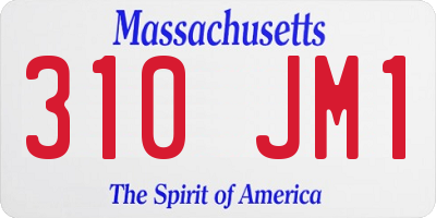 MA license plate 310JM1
