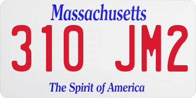 MA license plate 310JM2