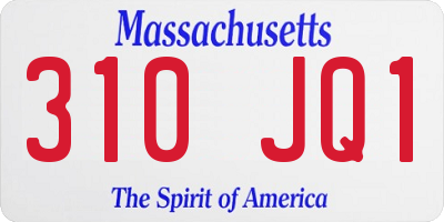 MA license plate 310JQ1