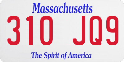 MA license plate 310JQ9