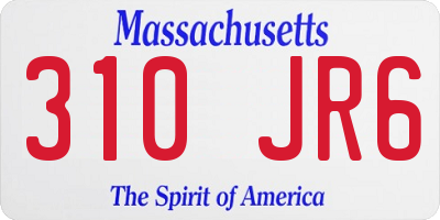 MA license plate 310JR6