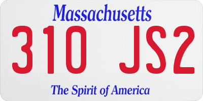MA license plate 310JS2