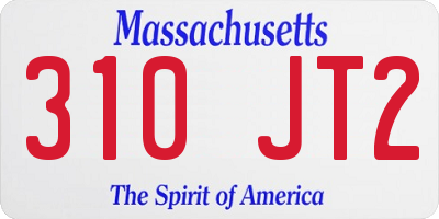 MA license plate 310JT2