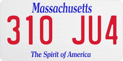 MA license plate 310JU4