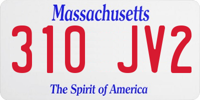 MA license plate 310JV2