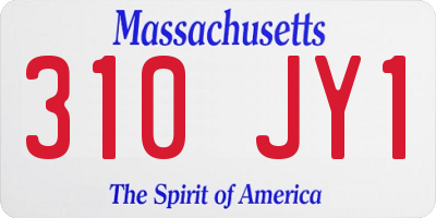 MA license plate 310JY1