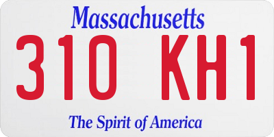 MA license plate 310KH1