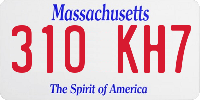 MA license plate 310KH7
