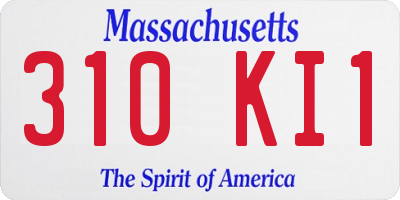 MA license plate 310KI1