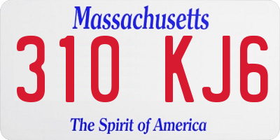 MA license plate 310KJ6