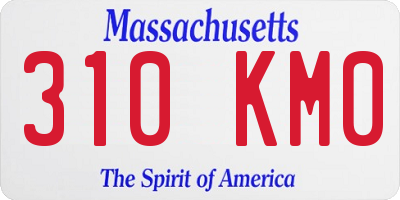 MA license plate 310KM0