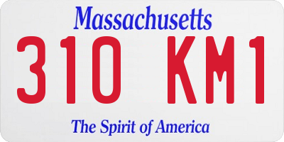 MA license plate 310KM1