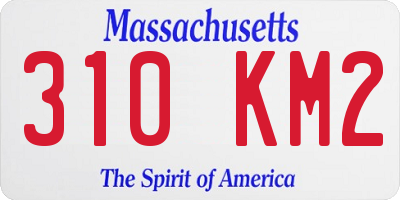 MA license plate 310KM2