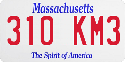 MA license plate 310KM3
