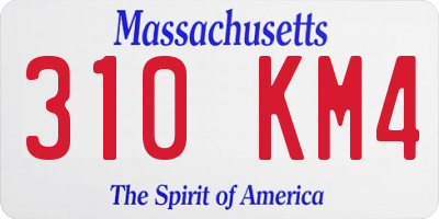 MA license plate 310KM4