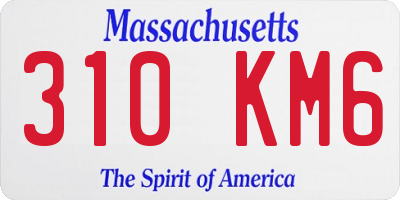 MA license plate 310KM6