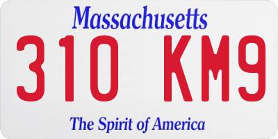 MA license plate 310KM9