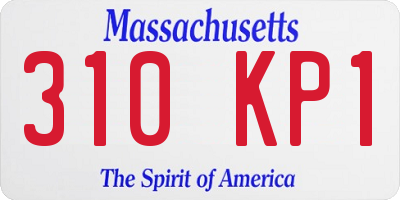 MA license plate 310KP1
