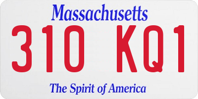 MA license plate 310KQ1