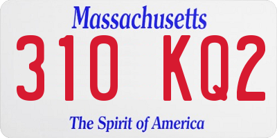 MA license plate 310KQ2