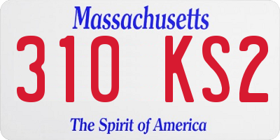 MA license plate 310KS2
