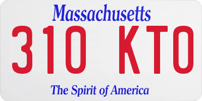MA license plate 310KT0