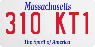 MA license plate 310KT1