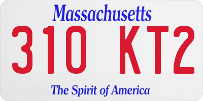 MA license plate 310KT2