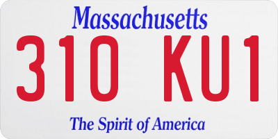 MA license plate 310KU1