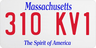 MA license plate 310KV1