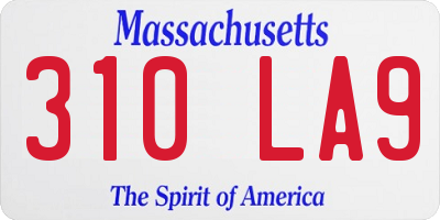 MA license plate 310LA9