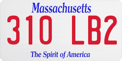 MA license plate 310LB2