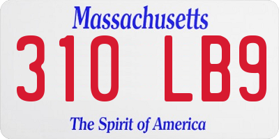 MA license plate 310LB9