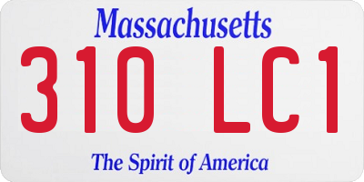 MA license plate 310LC1