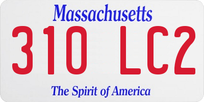 MA license plate 310LC2