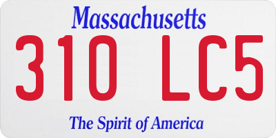 MA license plate 310LC5