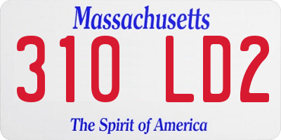 MA license plate 310LD2