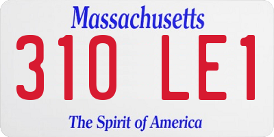 MA license plate 310LE1