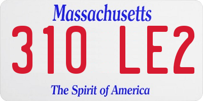 MA license plate 310LE2
