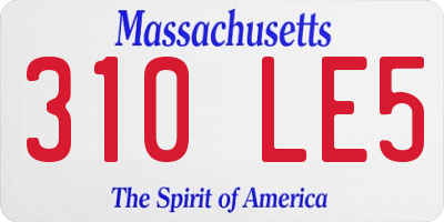 MA license plate 310LE5