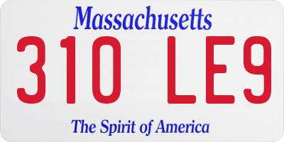 MA license plate 310LE9