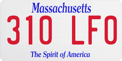 MA license plate 310LF0