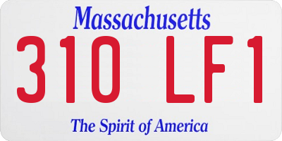 MA license plate 310LF1