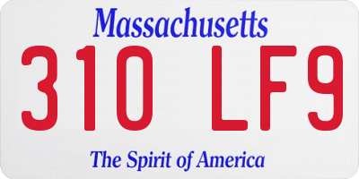 MA license plate 310LF9