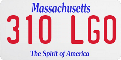MA license plate 310LG0